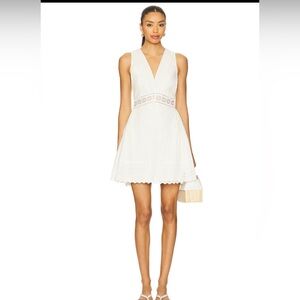Misa Cicely Dress in Cream Eyelet